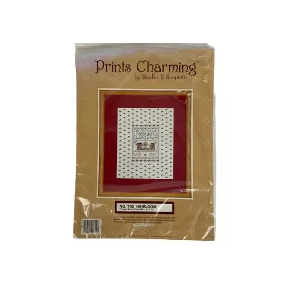 Vintage Prints Charming Heirloom Cross Stitch Kit Sampler by Needles NHoops #700 - Picture 1 of 5